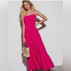 Vici limoncello spritz pink maxi dress NEW size medium Re $80+w/t